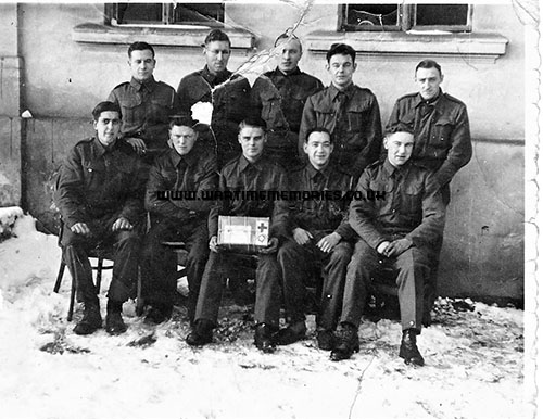 Frank Broughton and fellow pows in Stalag 344